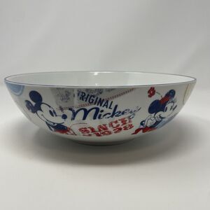 DISNEY Americana 1928 Large Serving Bowl. Mickey,‎ Minnie, Pluto, Goofy, Donald